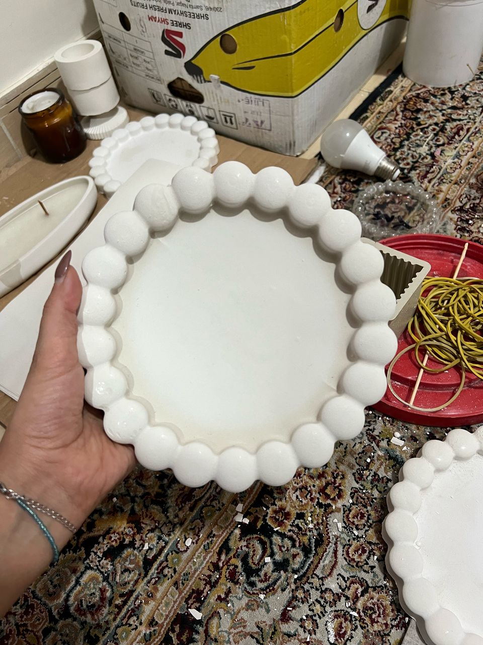 فروش شمع و سنگ مصنوعی